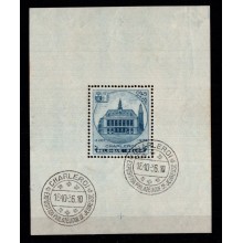 1936 - Belgien - AFA 433 - Frimærke - Charleroi frimærkeudstilling - Miniark - Stemplet.